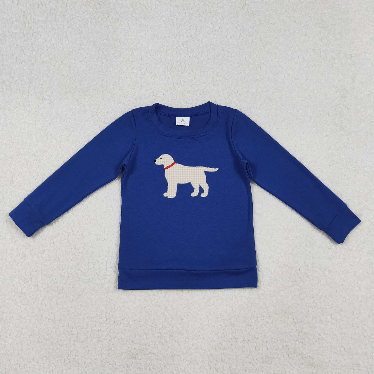 Sibling Boys Kids Long Sleeves Embroidery Dogs Ducks Deer Hunting Shirt Tops RTS