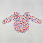 Baby Girl Infant Long Sleeves Valentines Hearts Bubble Romper