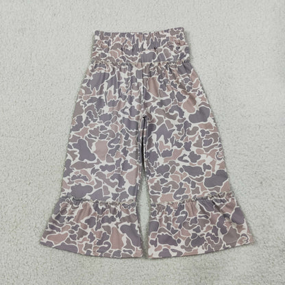 Sibling Baby Girls Adult Woman Mommy and Me Ruffle Pants Yoga Bottoms Camo Clothes RTS