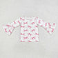 Baby Girl Long Sleeves Pink Bows Tops