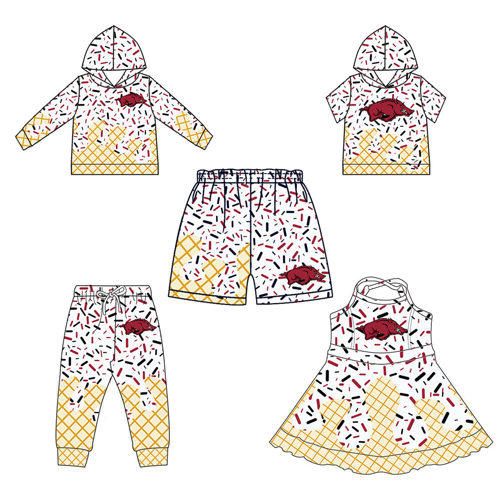 ( Moq 5 each style ) Baby Boy Girl Team Pig Sibling Dress Shirt Shorts Pants 5.28