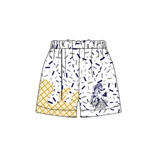 Baby Boy Custom Football Horse Team Shorts  ( Moq 5 )