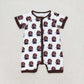 Baby Boy Short Sleeves Ducks Dogs Zipper One Piece Romper