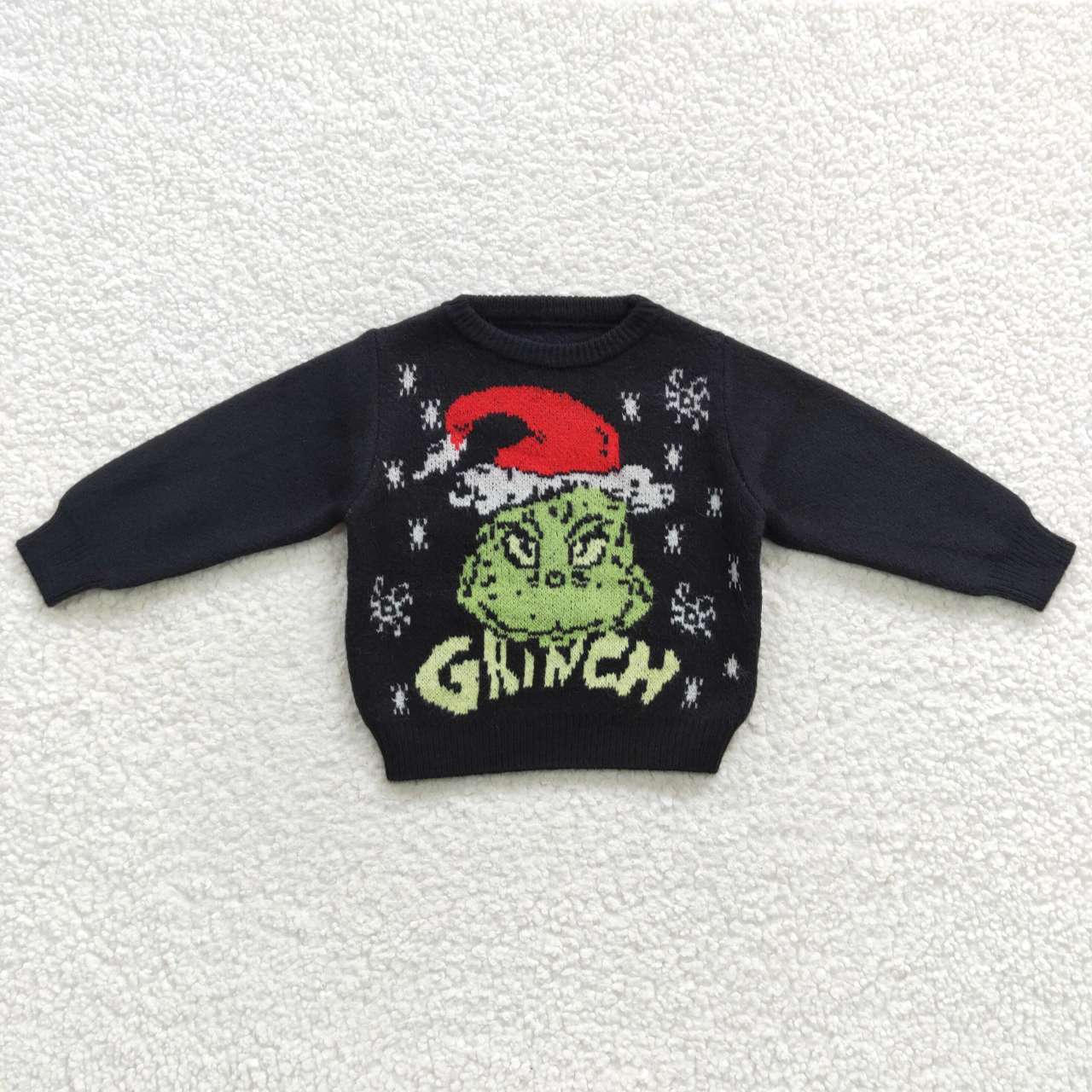 GT0188 Baby Kids Christmas Long Sleeves Face Sweater