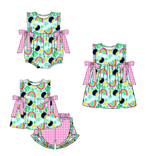 Baby Girl St. Patrick's Day Sibling Romper Dress Set ( Moq 5 Each Design ) 12.16