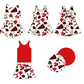 Baby Girl Sleeveless Football Bows Sibling Dress Set ( Moq 5 Each Style ) 1.16