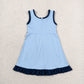 Sibling Baby Girl Kids Sleeveless Ruffle Knee Length Yoga Active Dresses RTS