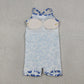 Baby Girls Kids Straps Blue Leopard Team Yoga Active Shorts Knee Length Dress RTS