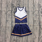 ( No moq ) Preorder Baby Girls Kids Sleeveless Tops Skirt Shorts Set Yoga Team Navy Clothes