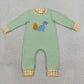 Sibling Baby Boys Kids Long Sleeves Embroidery Pumpkins Dinosaur Romper Set Fall Clothes RTS