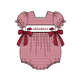 ( Moq 5 ) Baby Girls Kids Short Sleeves Pigs Stripes Bows Team Romper 1.29