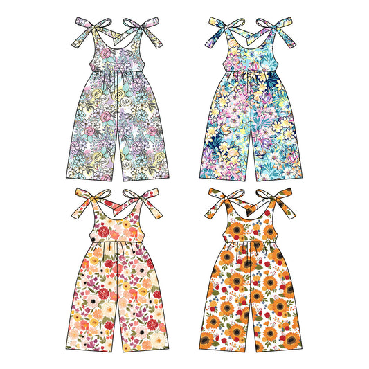 Baby Girl Straps Flower Sibling Jumpsuit ( Moq 5 Each Style ) 12.20