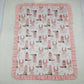 Baby Girls Kids Boots Flower Western Pink Ruffle Blanket RTS