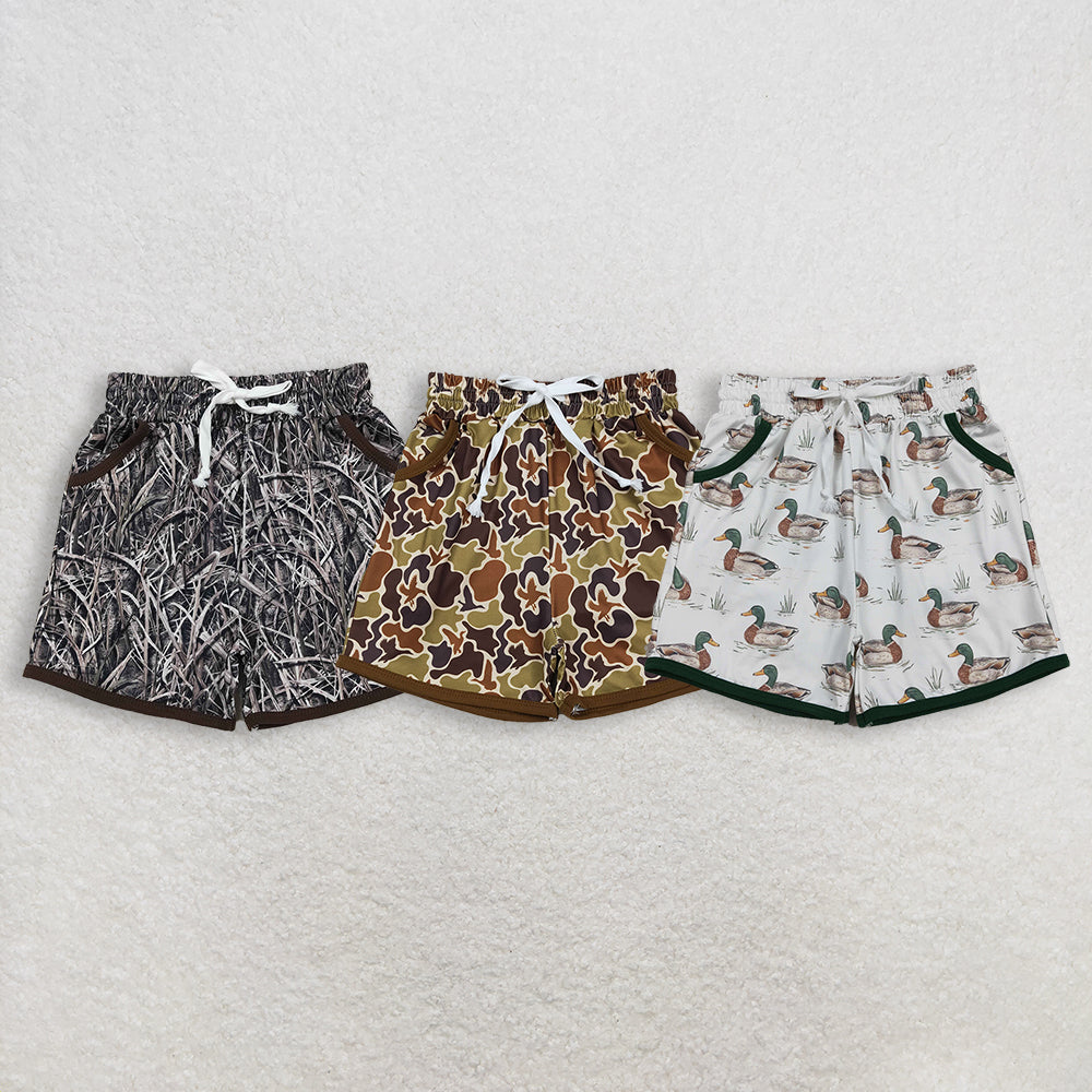 Sibling Baby Boys Kids Camo Ducks Pockets Shorts Bottoms Hunting Clothes RTS