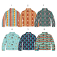 ( Moq 5 Each Style ) Sibling Baby Boys Kids Long Sleeves Zipper Shirts Western Cow Aztec Pullovers Tops Clothes