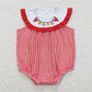 GSSO0453 Baby Girl Embroidery Crawfish Tops Stripes Shorts Set