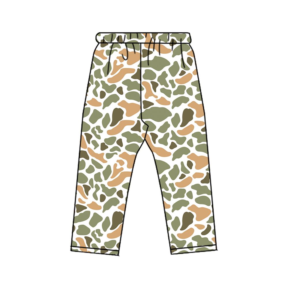 ( Moq 5 ) Preorder Baby Boys Kids Pants Green Orange Camo Clothes