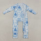 Sibling Baby Girls Kids Castles Bows Flower Rompers Dress Sets RTS