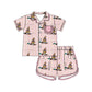 ( Moq 5 ) Preorder Baby Girls Kids Short Sleeves Ducks Stripes Buttons Shirt Shorts Set Pajamas Clothes
