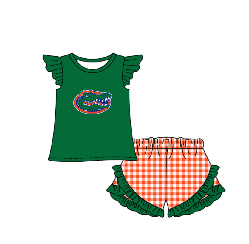 ( Moq 5 Each Style ) Baby Boys Girls Kids Green Stripes Team Sibling Rompers Sets