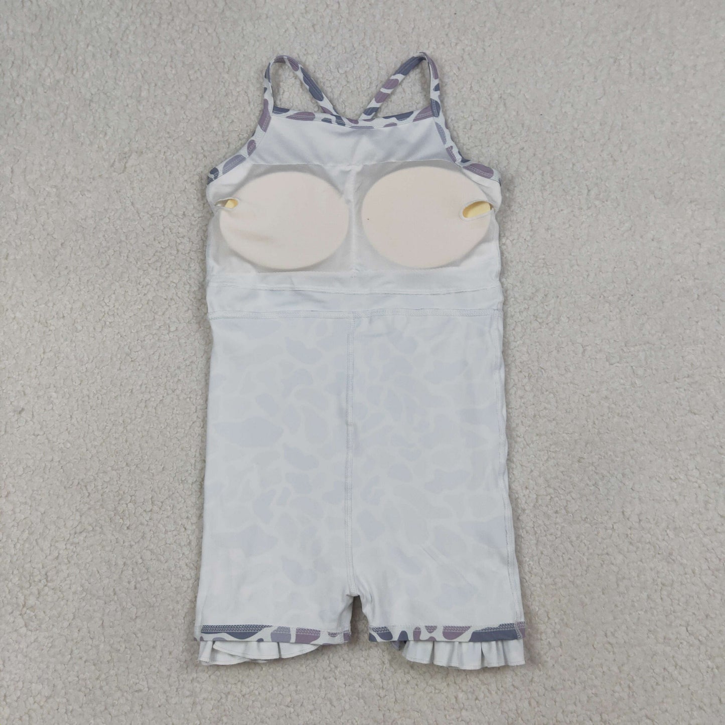 Baby Girls Kids Straps Grey Camo Yoga Active Shorts Knee Length Dress RTS