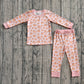 Baby Girl Long Sleeves Bows Pumpkins Shirt Pants Thanksgiving Pajamas Set RTS