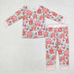 Baby Girl Gingerbread Christmas Shirt Pants Pajamas Bamboo Set