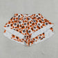 Adult Women Orange Leopard Dogs Team Yoga Active Ruffle Shorts Bottom RTS
