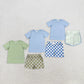 Baby Boy Short Sleeves Cotton Shirt Shorts Sibling Summer Clothes Set RTS