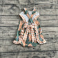 Baby Girl Infant Straps Dogs Bow Bubble Romper RTS