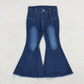 Baby Girl Dark Blue Denim Jeans Bell Pants RTS