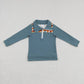 BT0313 Baby Boy Long Sleeves Plaid Thanksgving Fall Pullover
