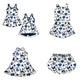 ( Moq 5 Each Style ) Baby Girls Toddler Stars Bows Team Sibling Shorts Dresses Set Summer Clothes