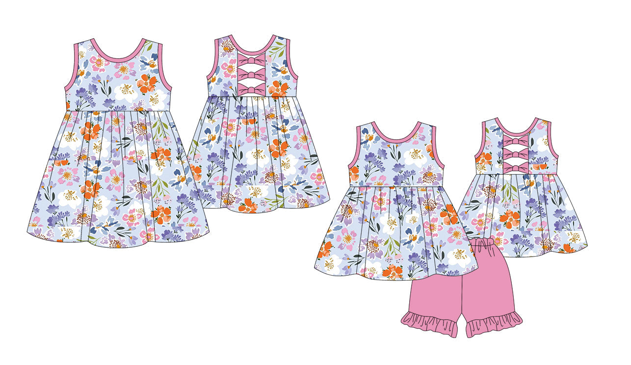 Baby Girl Sleeveless Flower Sibling Romper Dress Set ( Moq 5 Each Style ) 1.9