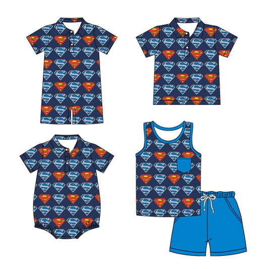 Baby Boy Cartoon Sibling Romper Shirt Set ( Moq 5 Each Style ) 3.14