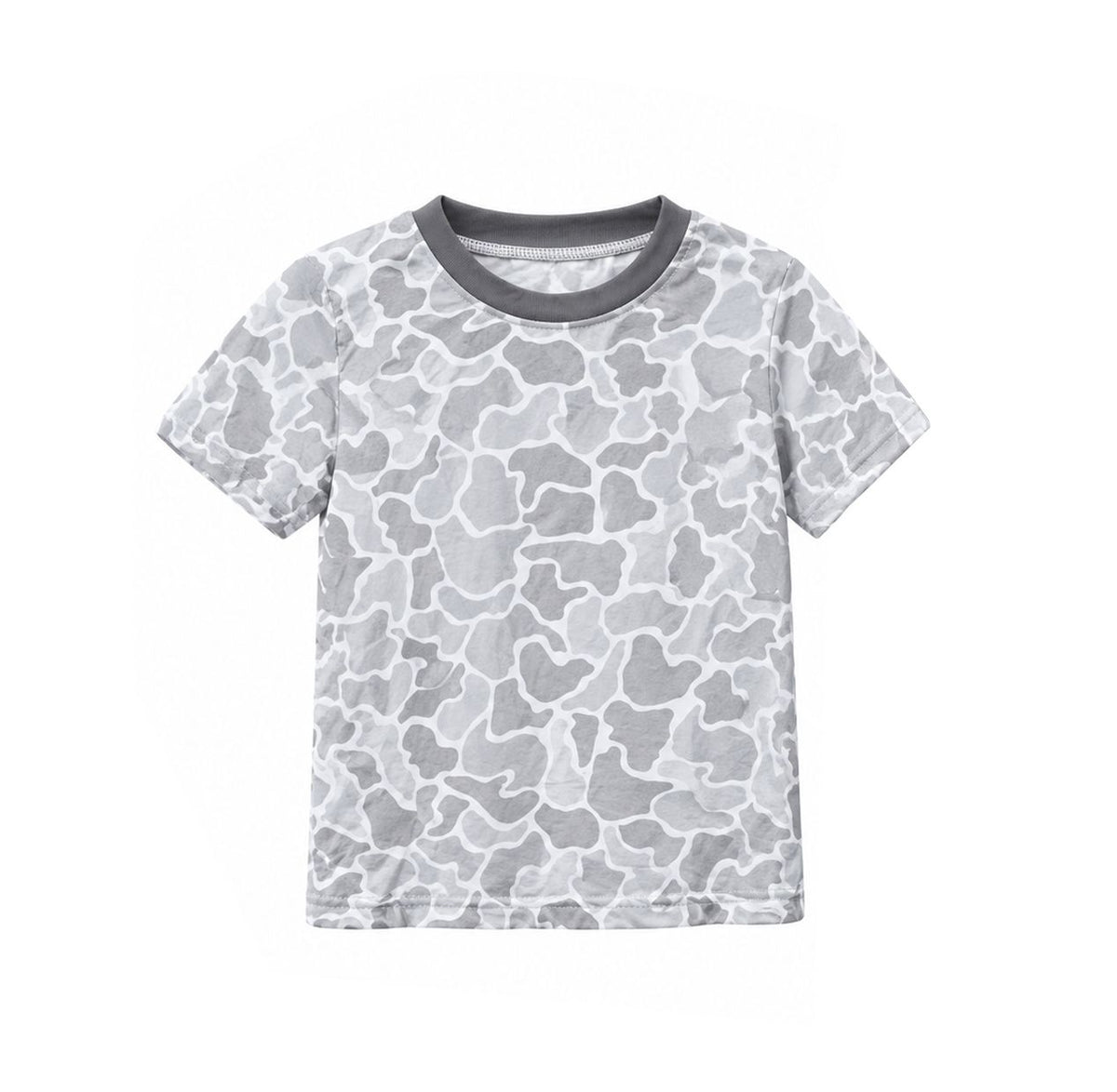 ( Moq 5 ) Preorder Baby Boys Kids Short Sleeves Grey Camo Shirt Tee Clothes