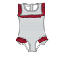 ( Moq 5 Each Style ) Baby Boys Girls Kids Team Sibling Jumpsuits Sets Swimsuits Red Clothes