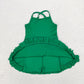 Baby Girl Sleeveless Green Yoga Sports Shorts Dress