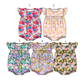 ( Moq 5 Each Style ) Sibling Baby Girls Infant Short Sleeves Flower Rompers Summer Clothes