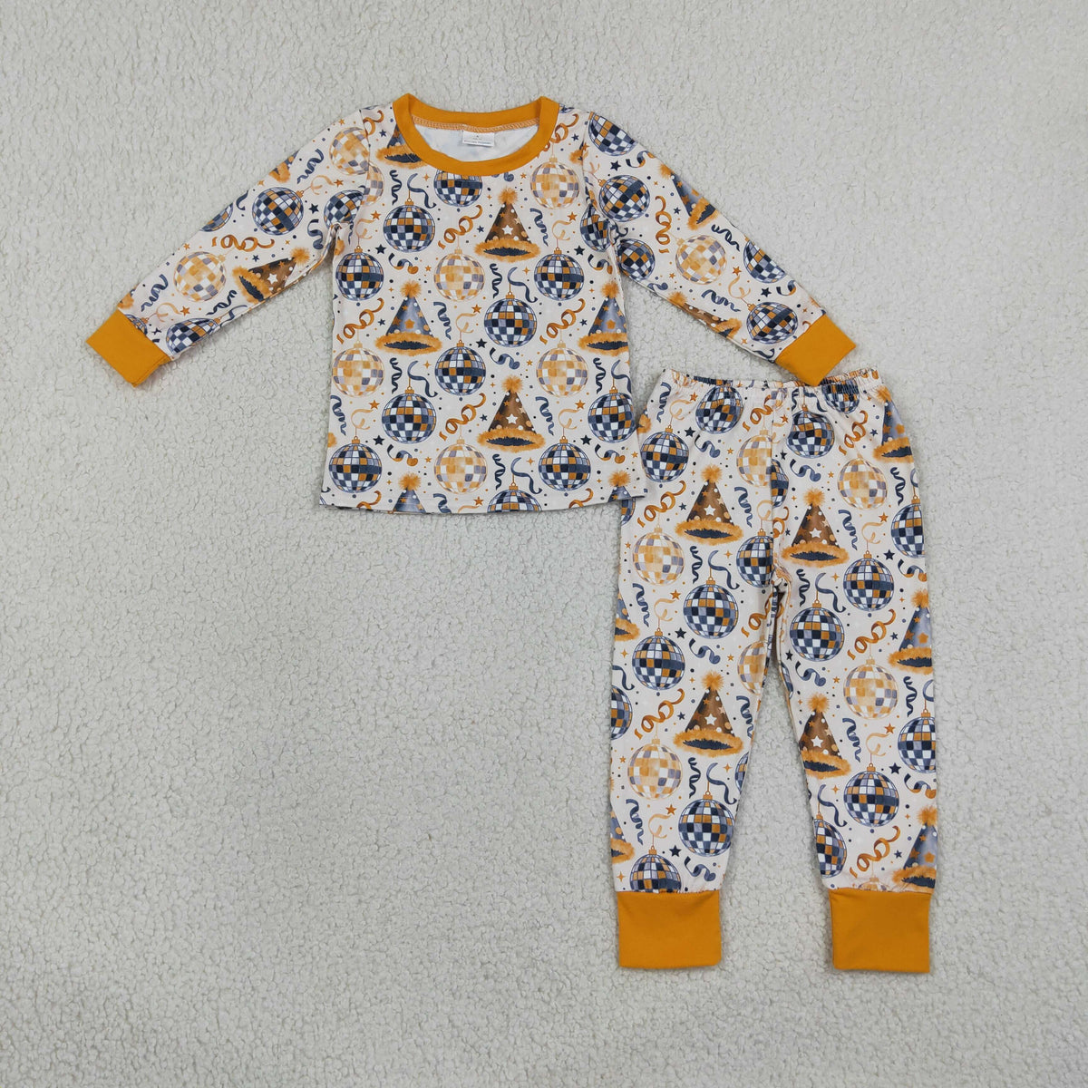 Baby Boys Kids Long Sleeves Happy New Year Shirt Pants Set Pajamas Clothes RTS
