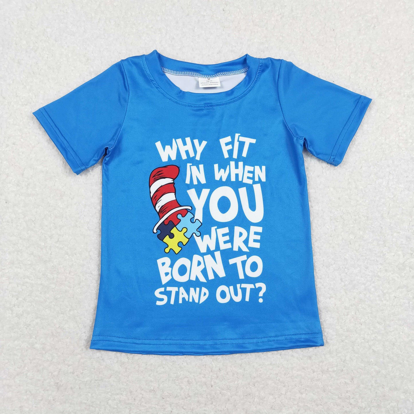 BT0479 Baby Boy Short Sleeves Dr Reading Blue Shirt