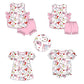 Baby Girl Valentine Hearts Boots Sibling Matching Dress Romper Clothes Set ( Moq 5 Each style )