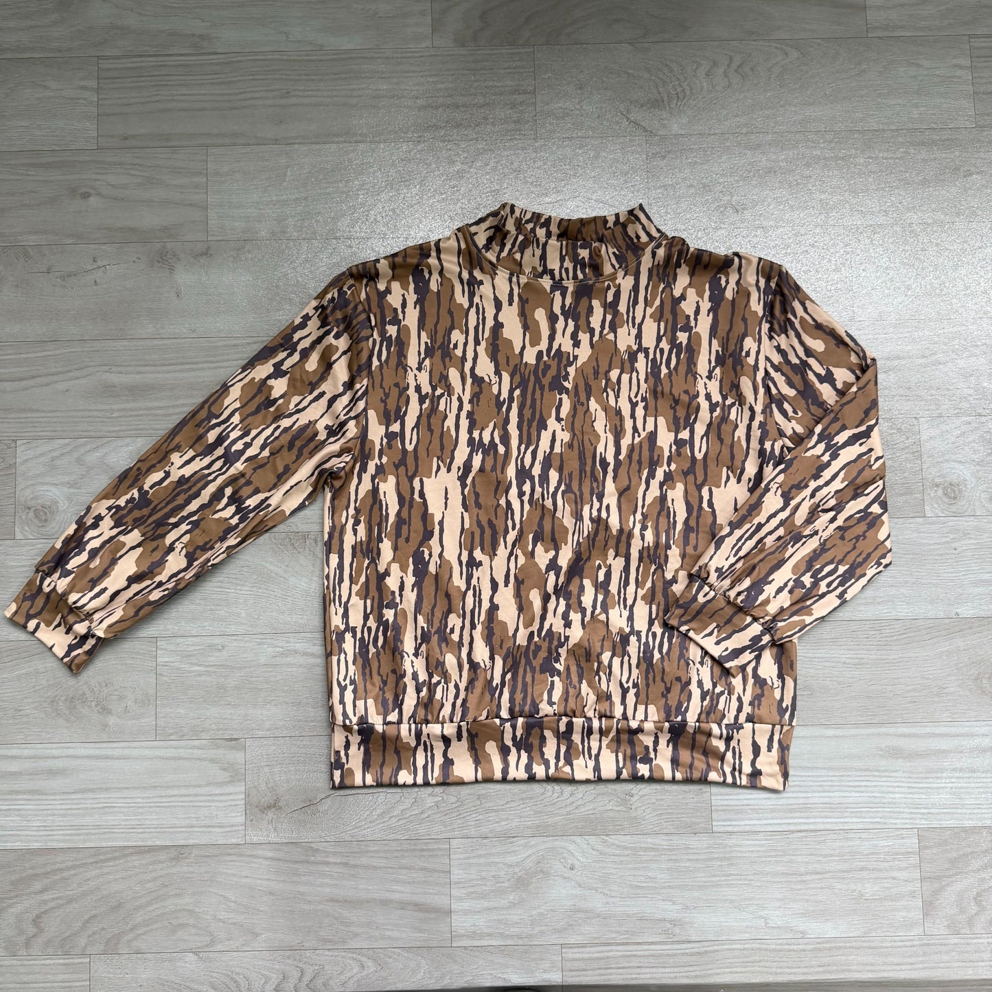 ( Moq 5 ) Preorder Adult Women Long Sleeves Shirt Tops Camo Pullover Yoga Active Clothes