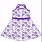( Moq 5 ) Baby Girls Toddler Straps Bows Team Knee Length Dresses Set