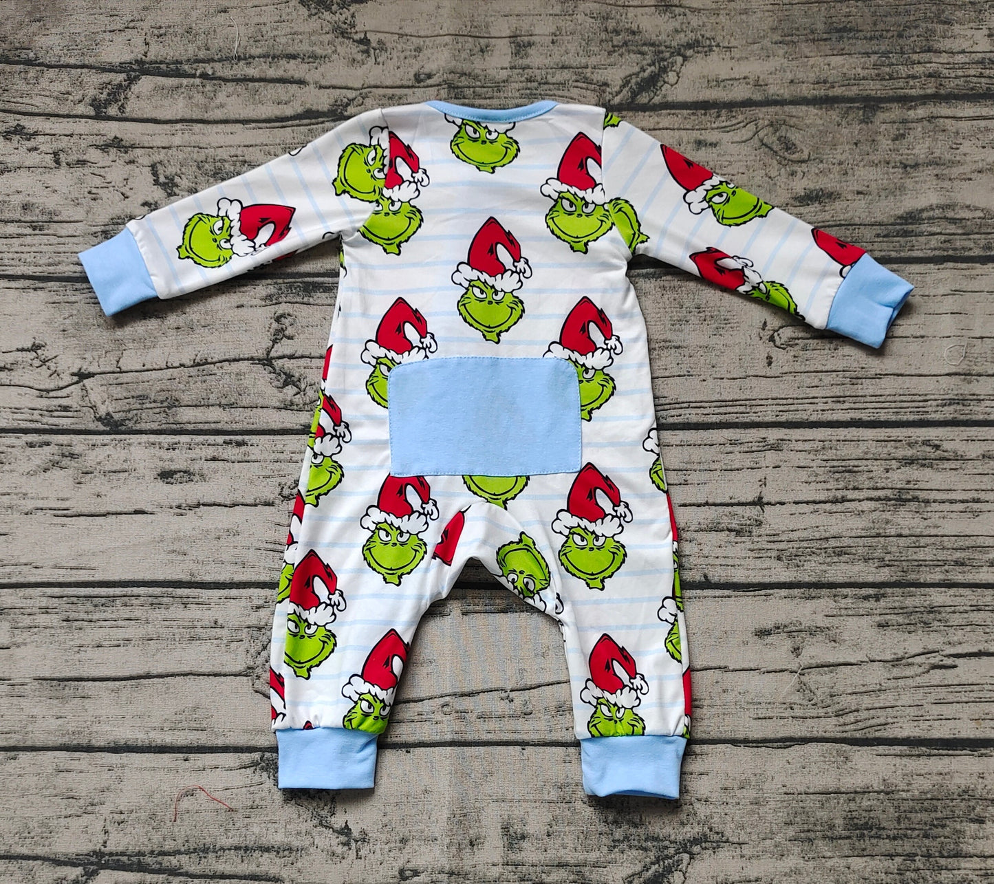 Baby Infant Boys Green Face Long Sleeve Zip Romper