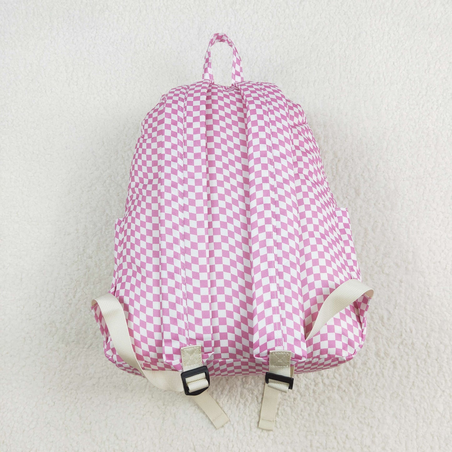 Baby Girl Pink Checkered Backpack Bag