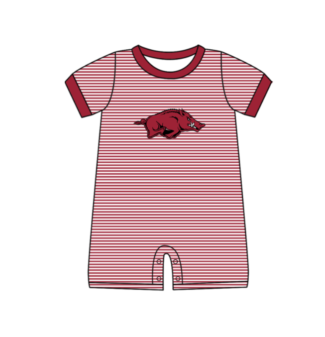 ( Moq 5 Each Style ) Baby Boys Girls Kids Pig Stripes Team Sibling Rompers Sets