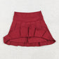 Baby Girl Dark Red Yoga Active Shorts Skirts Skort Summer Bottom RTS
