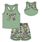 Baby Girl Toddler Camo Bows Sibling Matching Clothes Set ( Moq 5 Each Design )