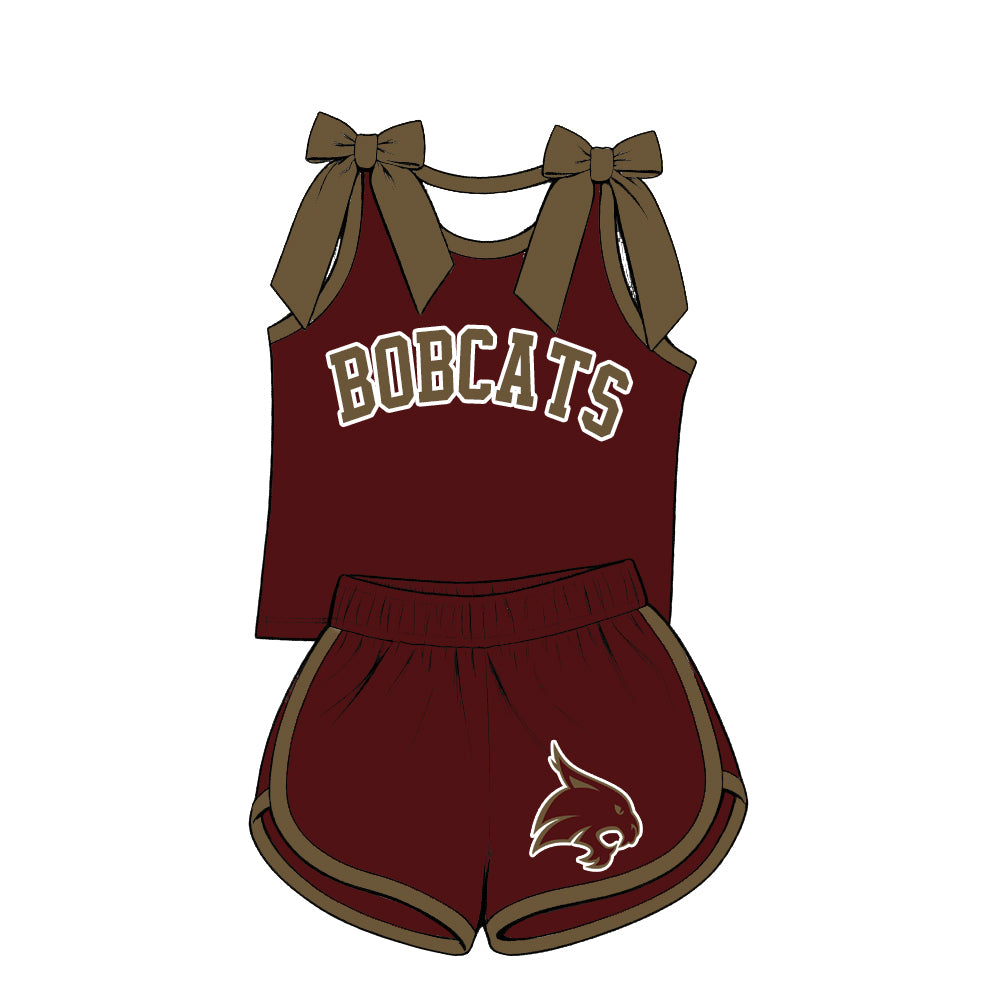 ( Moq 5 ) Sibling Baby Girls Kids Sleeveless Bows Shirt Shorts Team Set Clothes